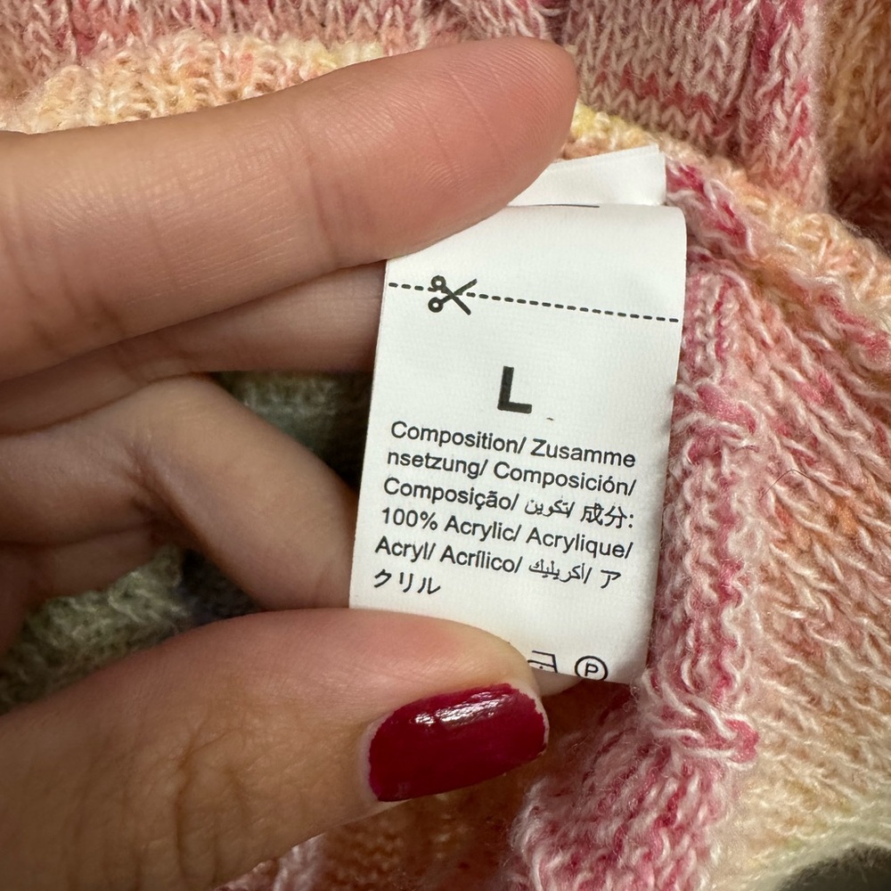 Multicolor Knit halter Crop Sweater size M - L - Picture 2 of 4